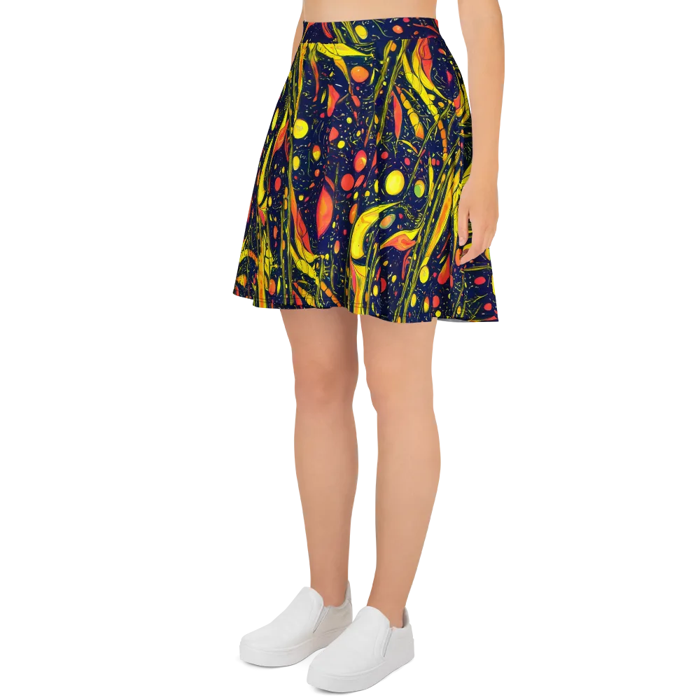 Citrus Vortex on Skater Skirt — Left