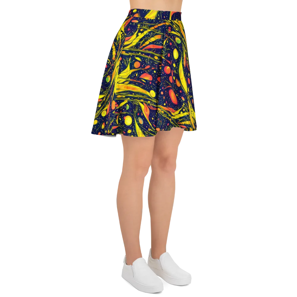 Citrus Vortex on Skater Skirt — Right