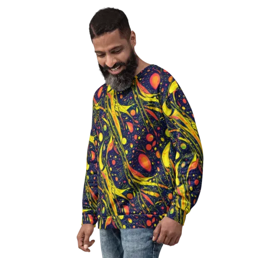 Citrus Vortex on a Sweatshirt