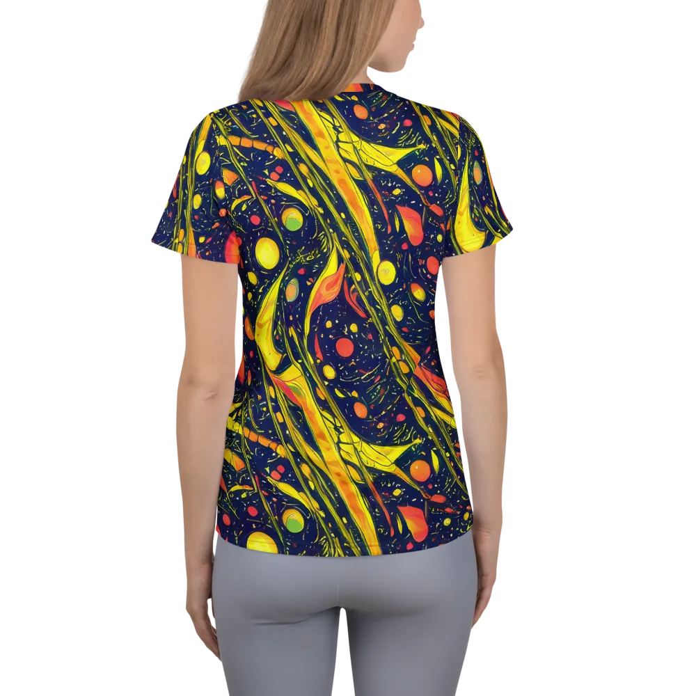Citrus Vortex on Women's Athletic T-Shirt — Back