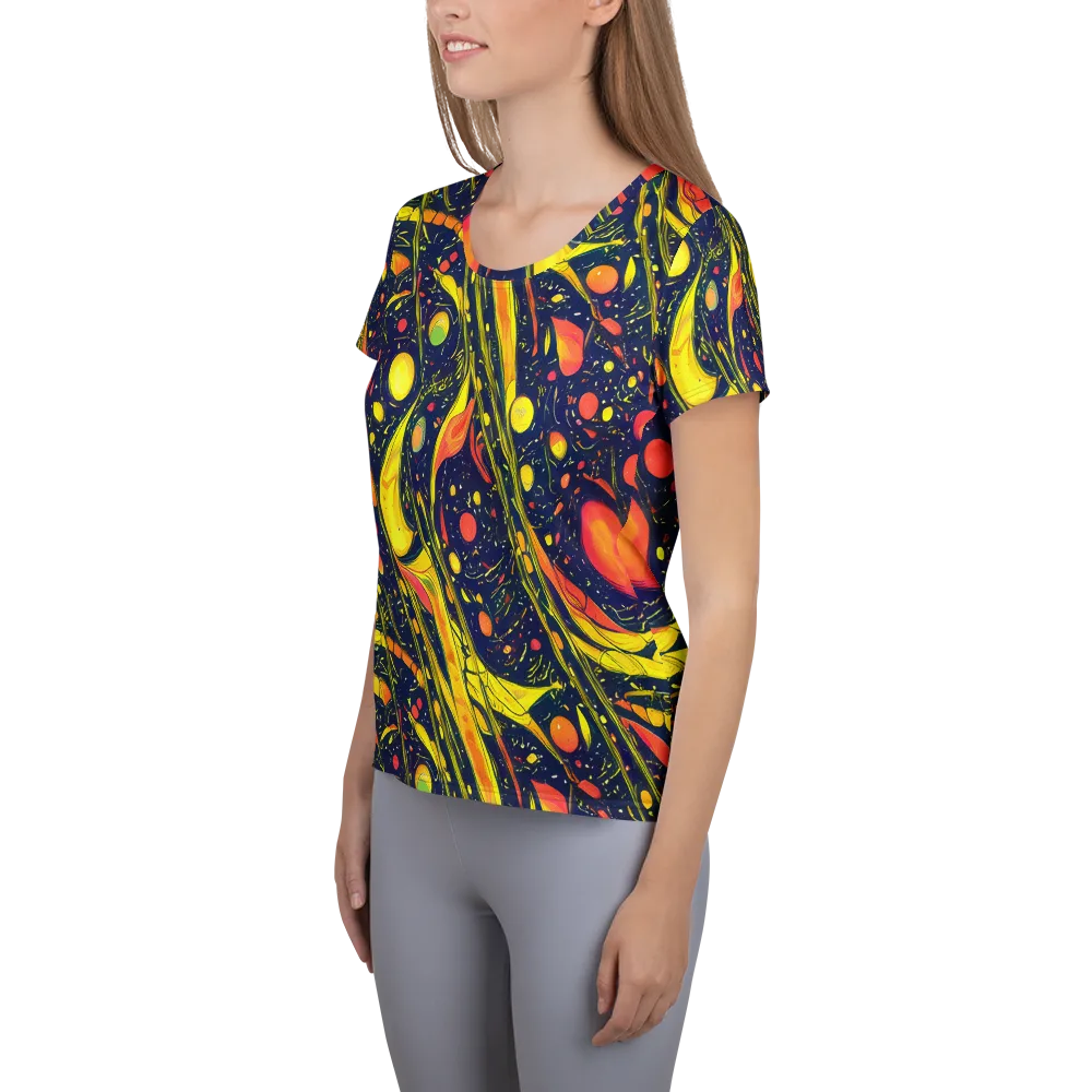 Citrus Vortex on Women's Athletic T-Shirt — Left