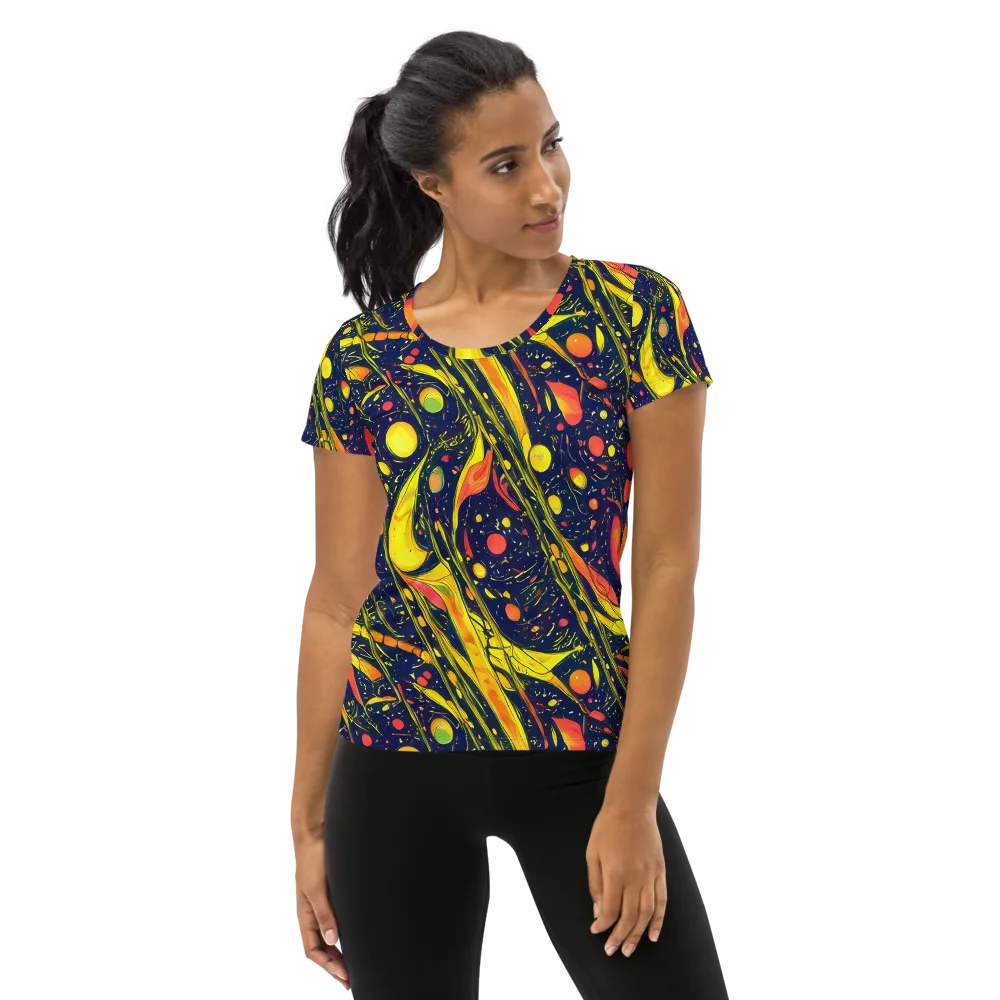 Citrus Vortex on Women's Athletic T-Shirt — Front
