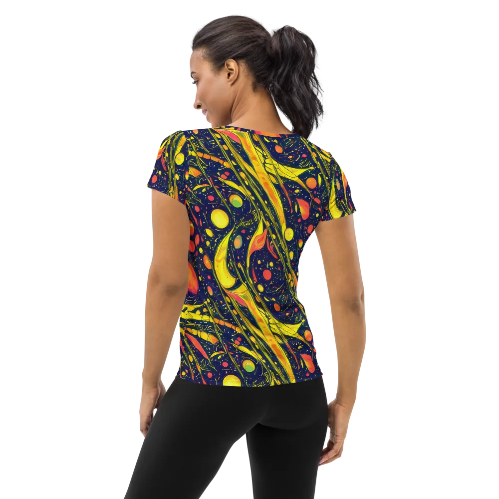Citrus Vortex on Women's Athletic T-Shirt — Back