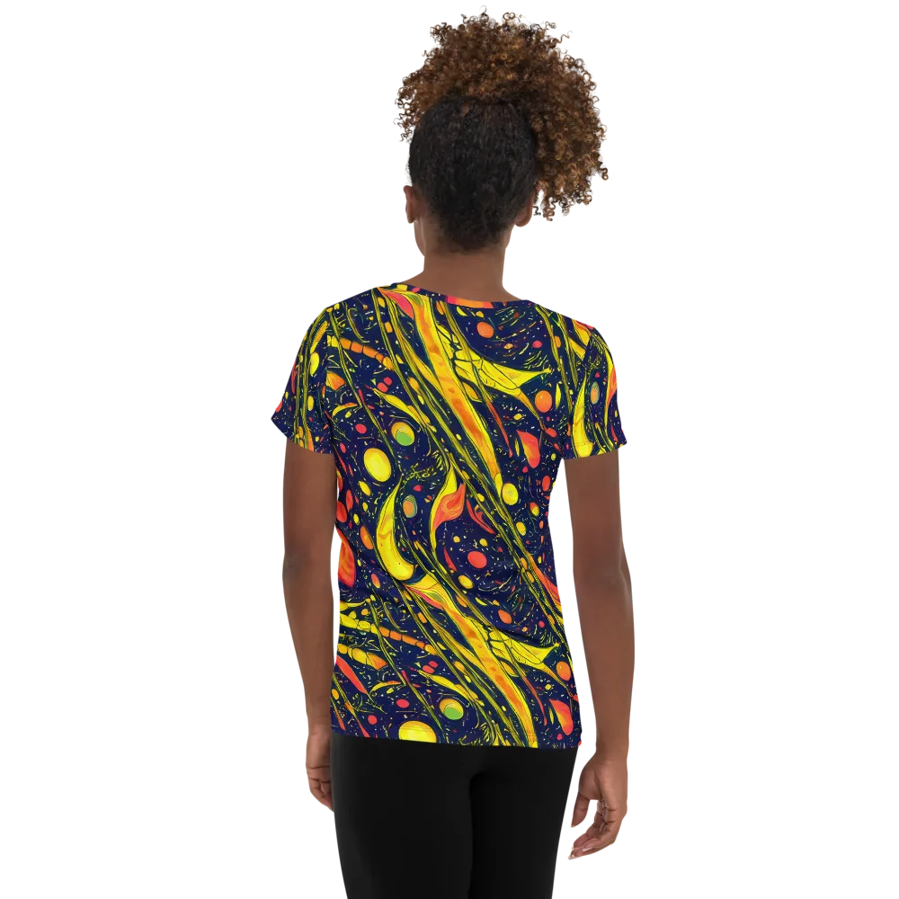 Citrus Vortex on Women's Athletic T-Shirt — Back