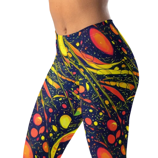 Citrus Vortex on a Leggings