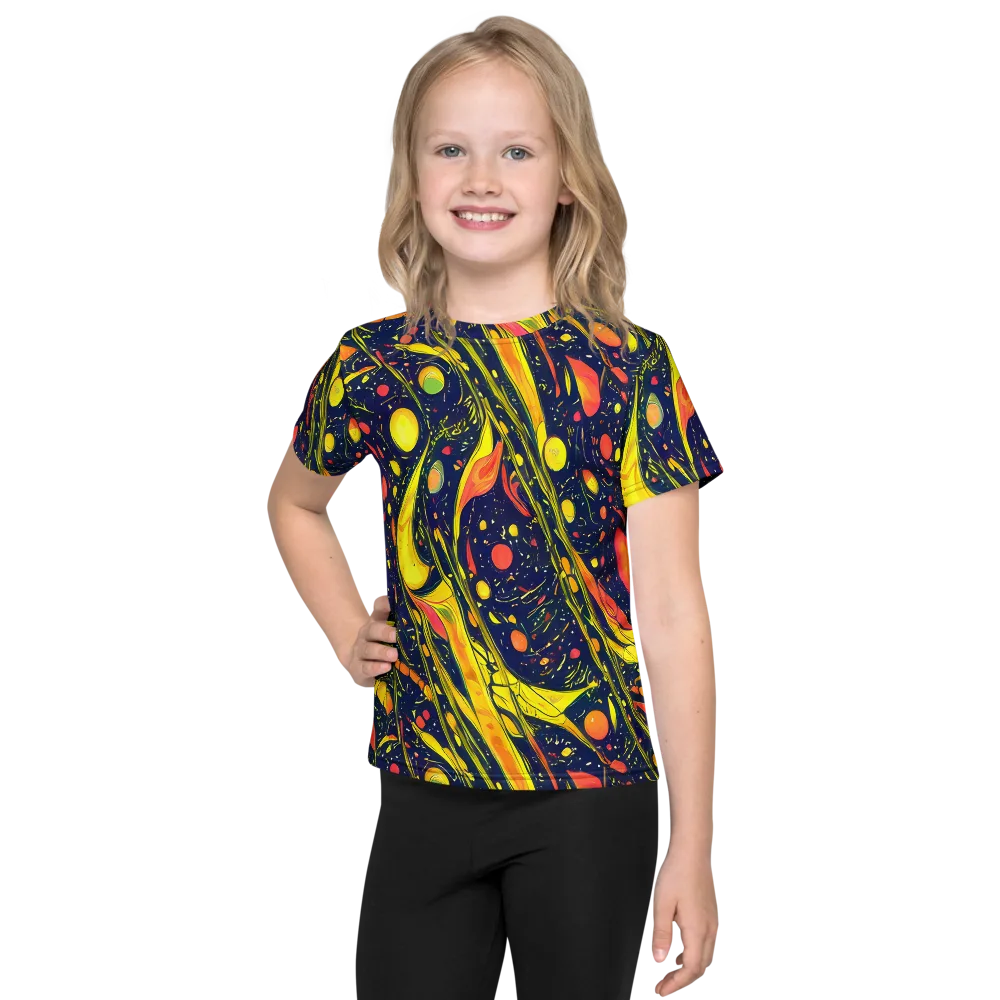 Citrus Vortex on Kids Crew Neck T-Shirt — Front