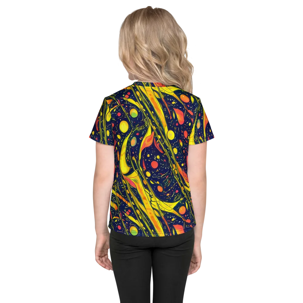 Citrus Vortex on Kids Crew Neck T-Shirt — Back