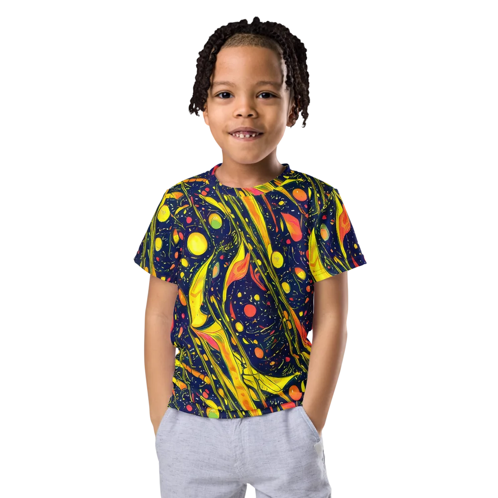Citrus Vortex on Kids Crew Neck T-Shirt — Front