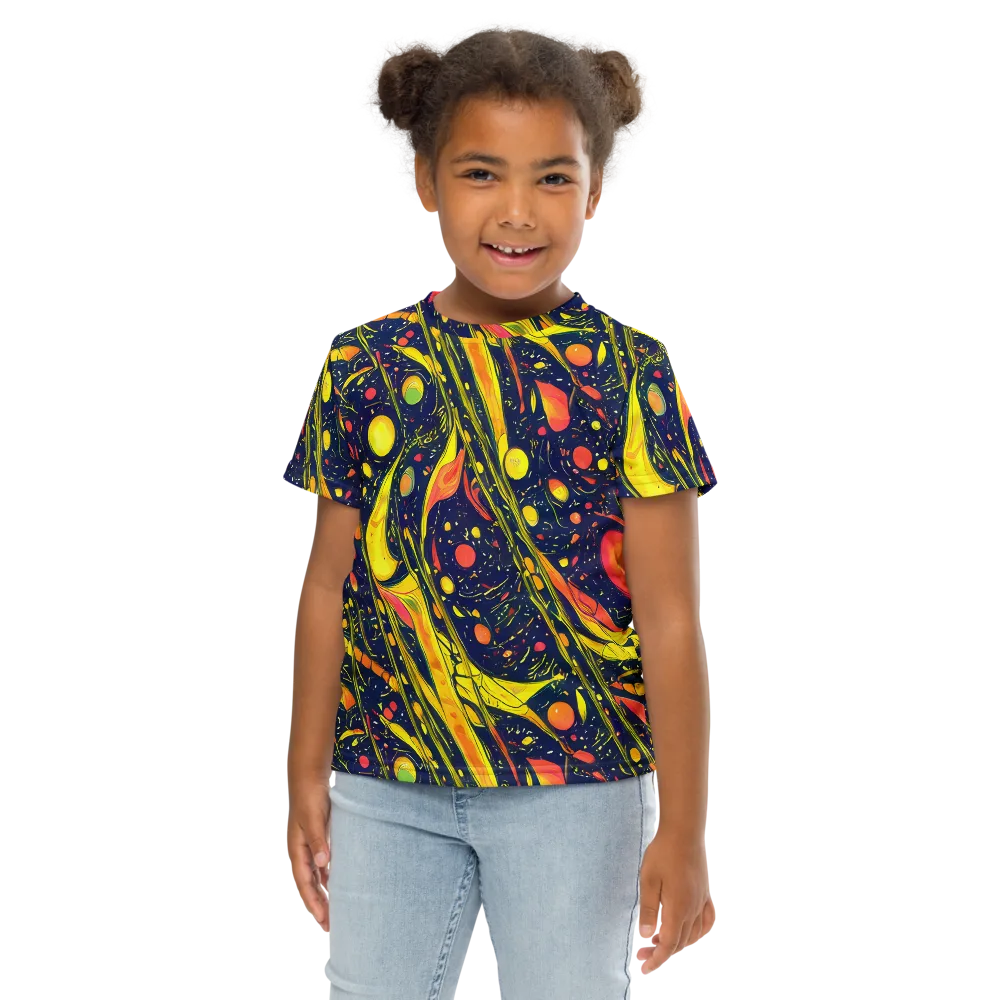 Citrus Vortex on Kids Crew Neck T-Shirt — Front