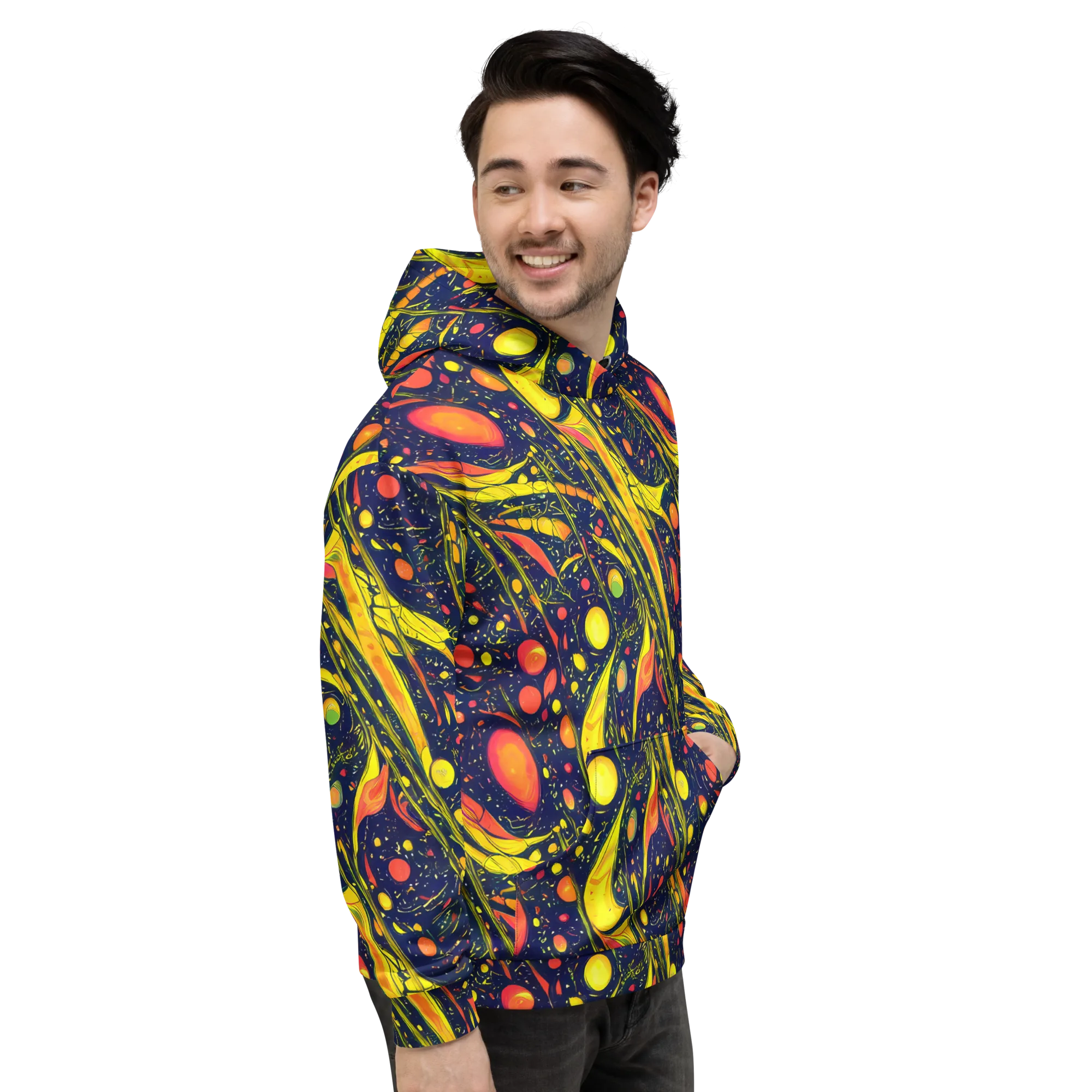 Citrus Vortex on Hoodie — Right