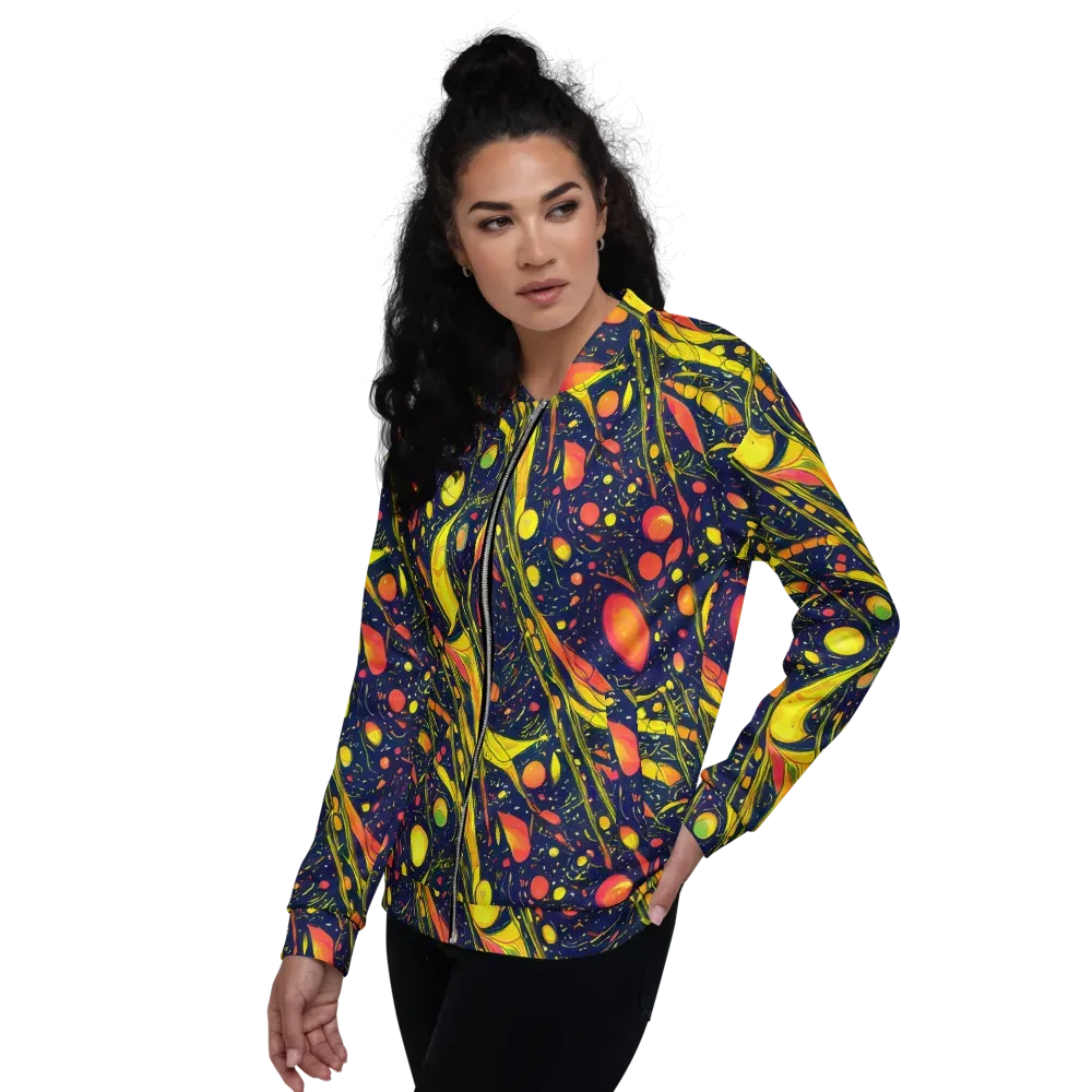 Citrus Vortex on Bomber Jacket — Left