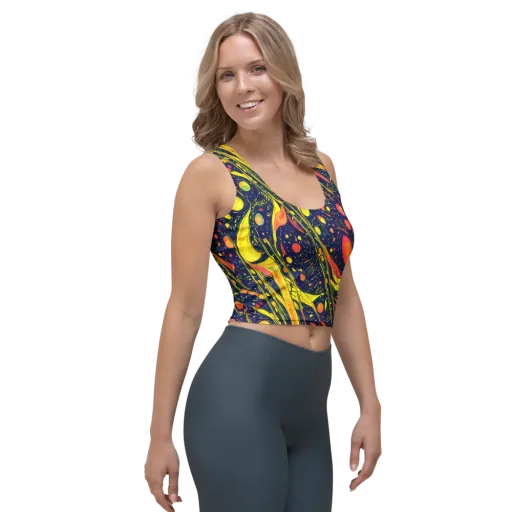 Citrus Vortex on a Crop Top