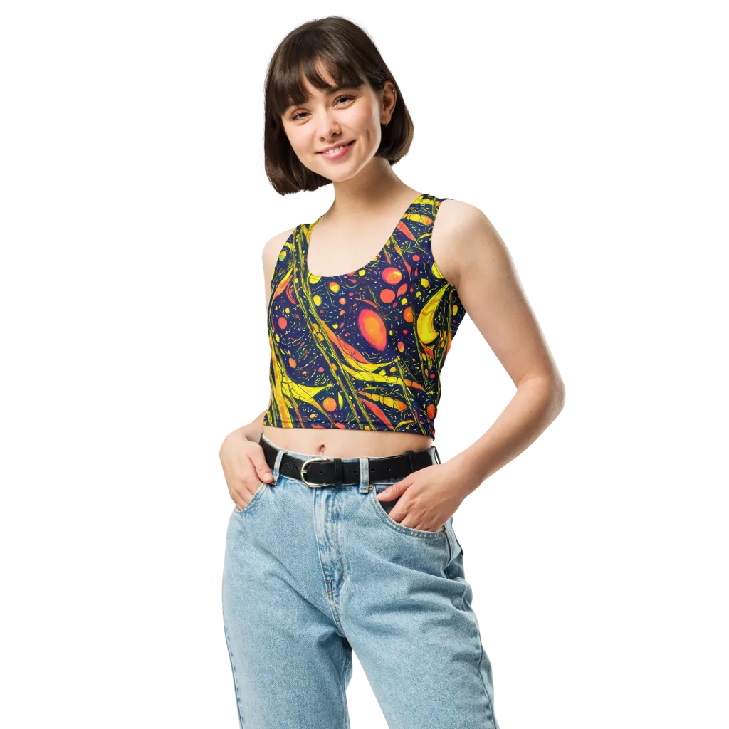 Citrus Vortex on Crop Top — Front