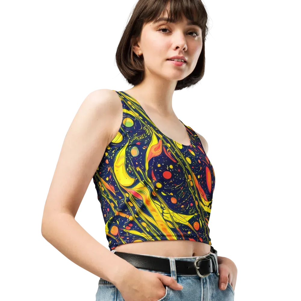 Citrus Vortex on Crop Top — Right Front