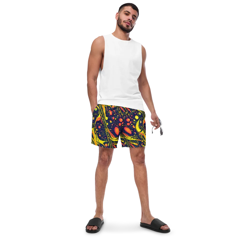 Citrus Vortex on Swim Trunks — Front