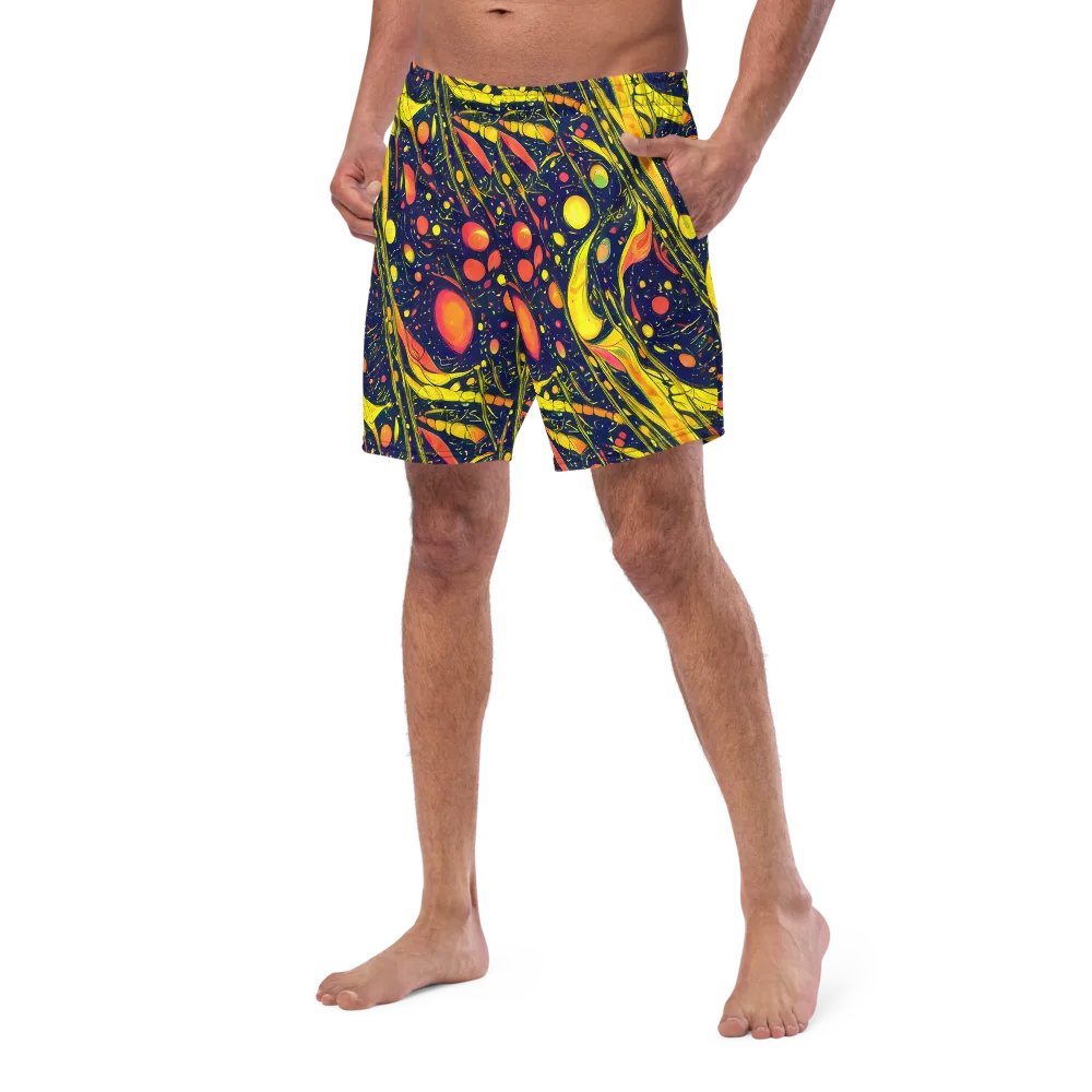Citrus Vortex on Swim Trunks — Left Front