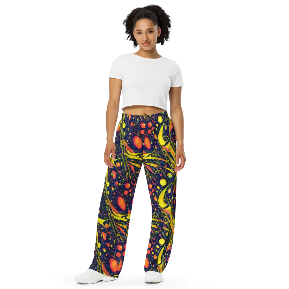 Citrus Vortex on Wide-Leg Pants — Front
