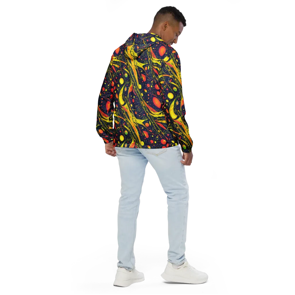 Citrus Vortex on Men's Windbreaker — Back