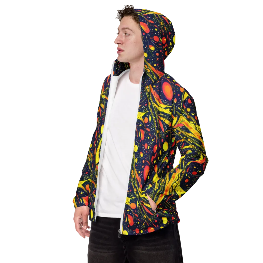 Citrus Vortex on Men's Windbreaker — Left Front