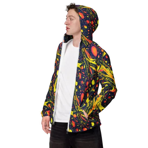 Citrus Vortex on a Men's Windbreaker