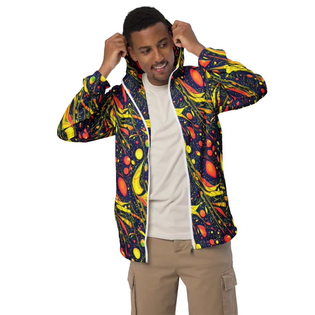 Citrus Vortex on Men's Windbreaker — Front