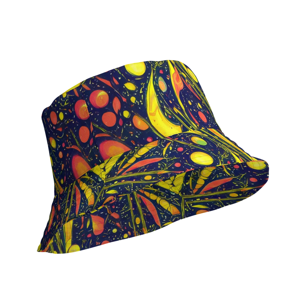 Citrus Vortex on Reversible Bucket Hat — Product details Outside