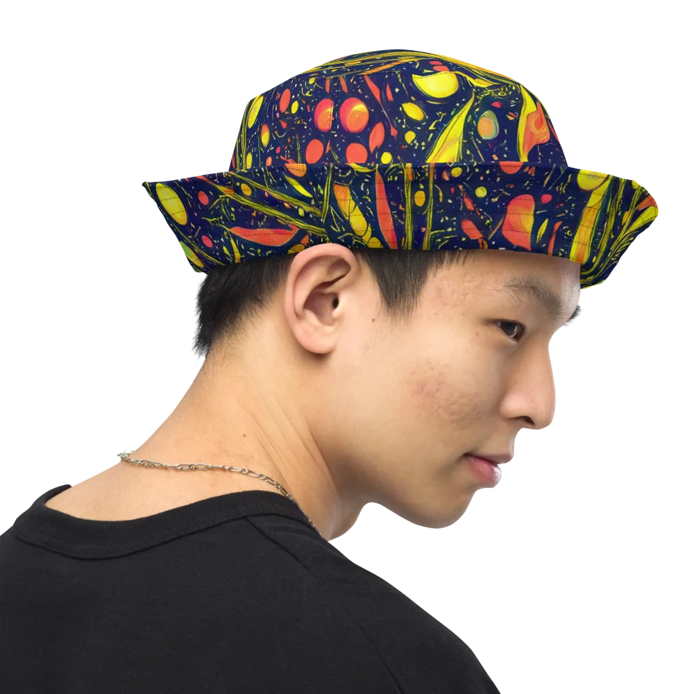 Citrus Vortex on Reversible Bucket Hat — Right Outside