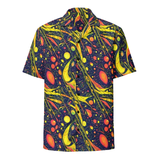 Citrus Vortex on a Button Shirt