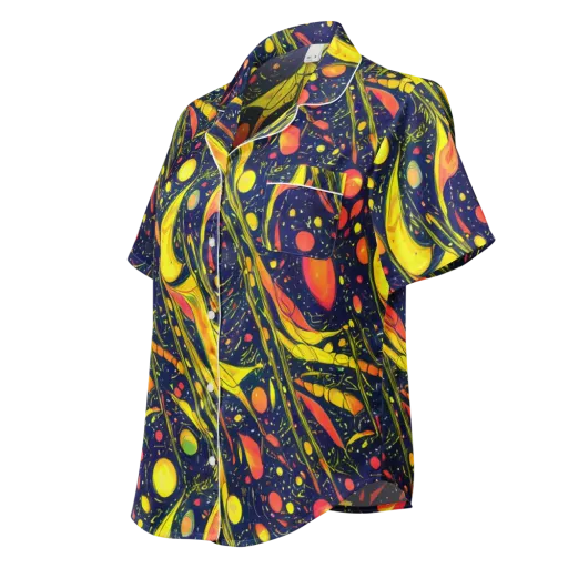Citrus Vortex on a Women's Short Sleeve Pajama Top