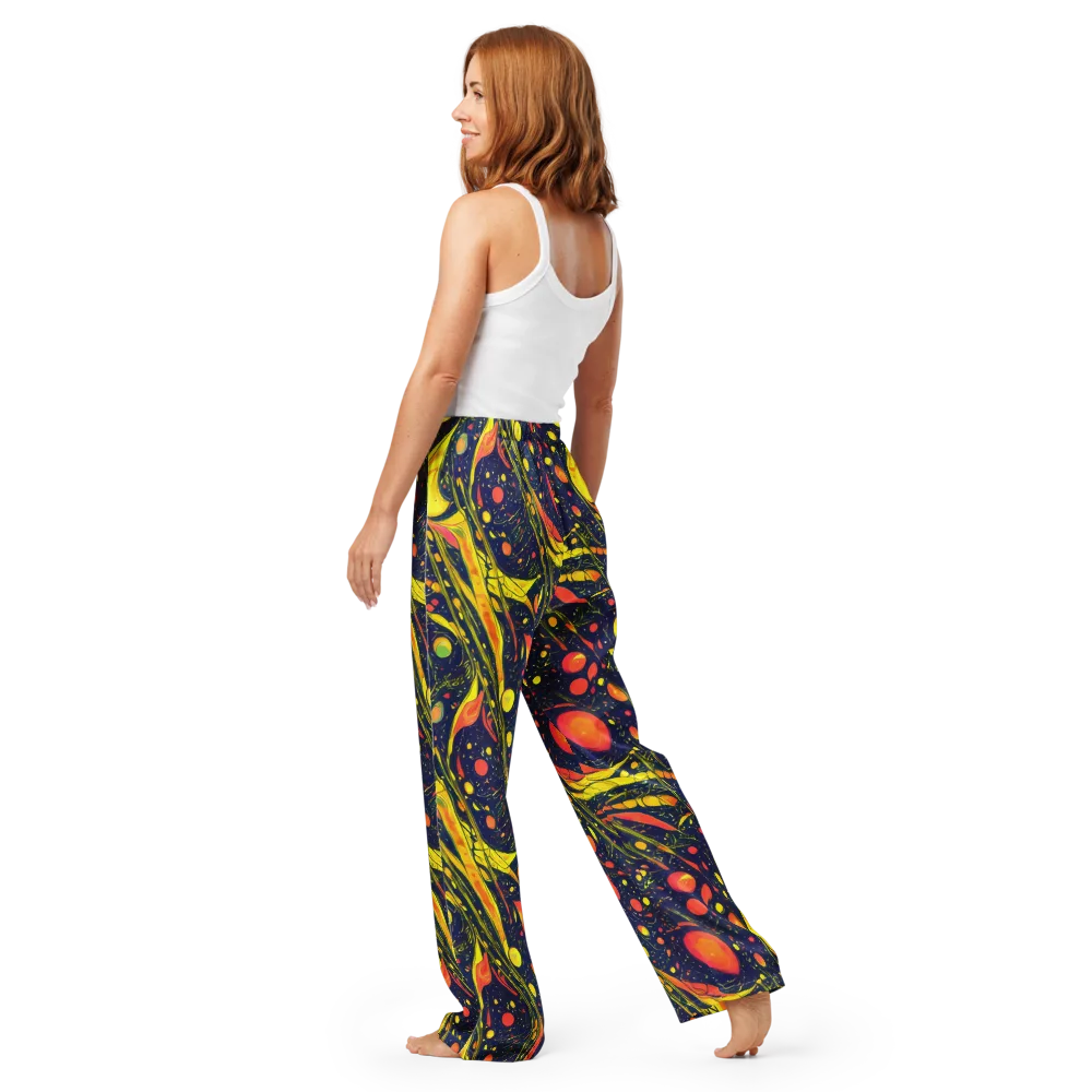 Citrus Vortex on Women's Pajama Pants — Back