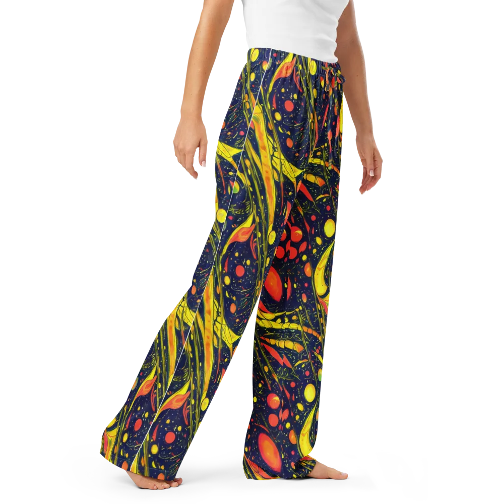Citrus Vortex on Women's Pajama Pants — Right Front