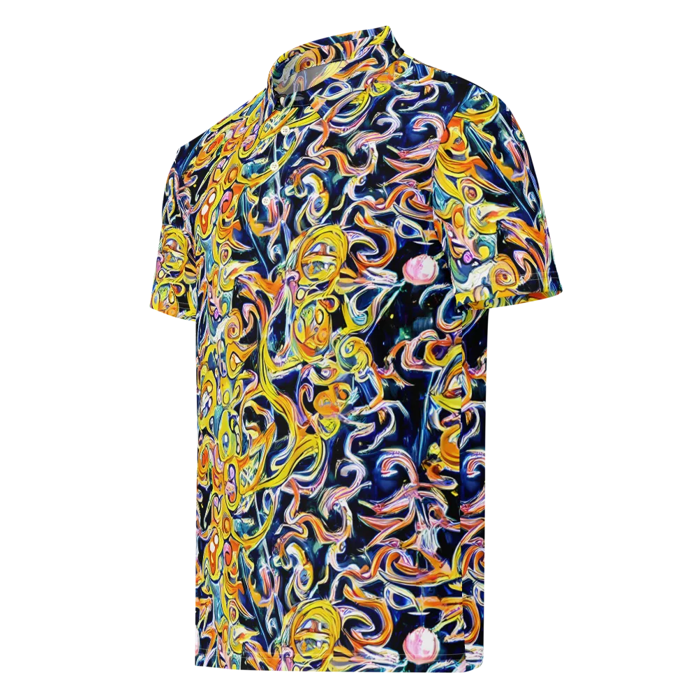 Liquid Sunstorm on Men's Slim Fit Polo Shirt — Left Front
