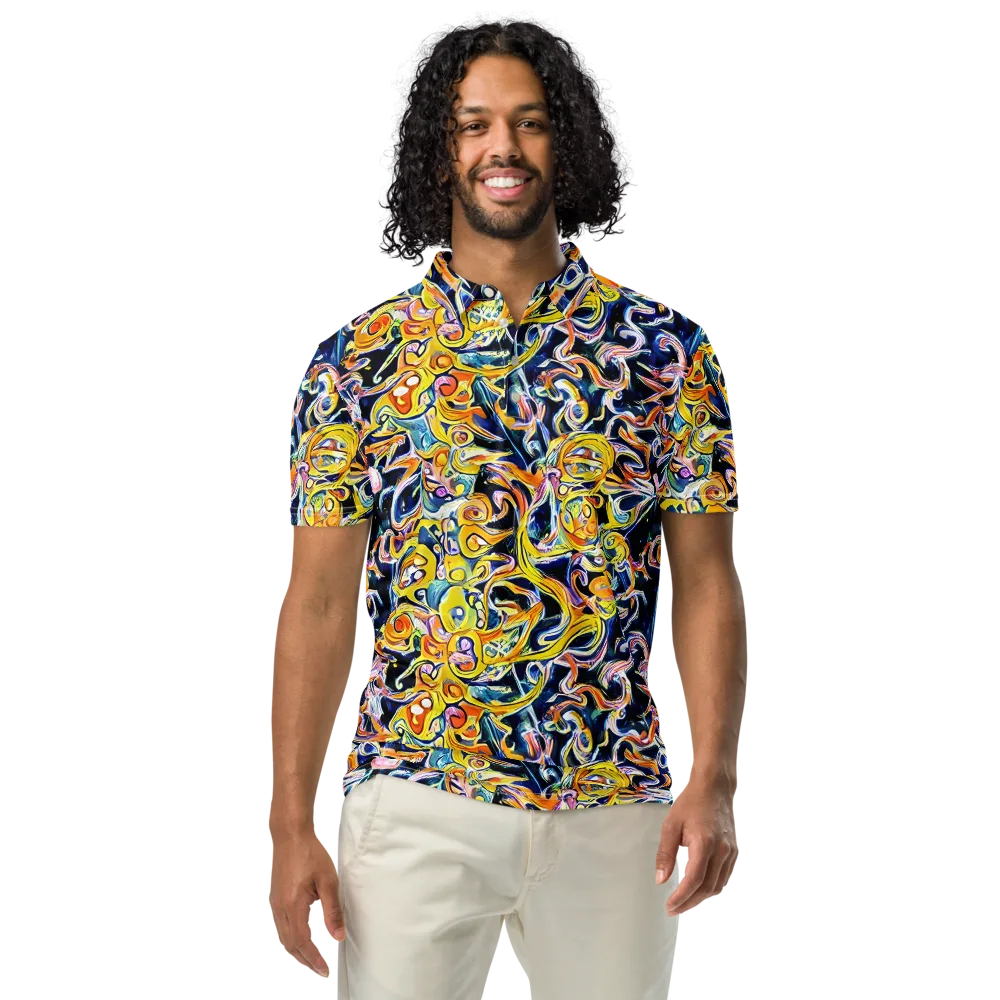 Liquid Sunstorm on Men's Slim Fit Polo Shirt — Front