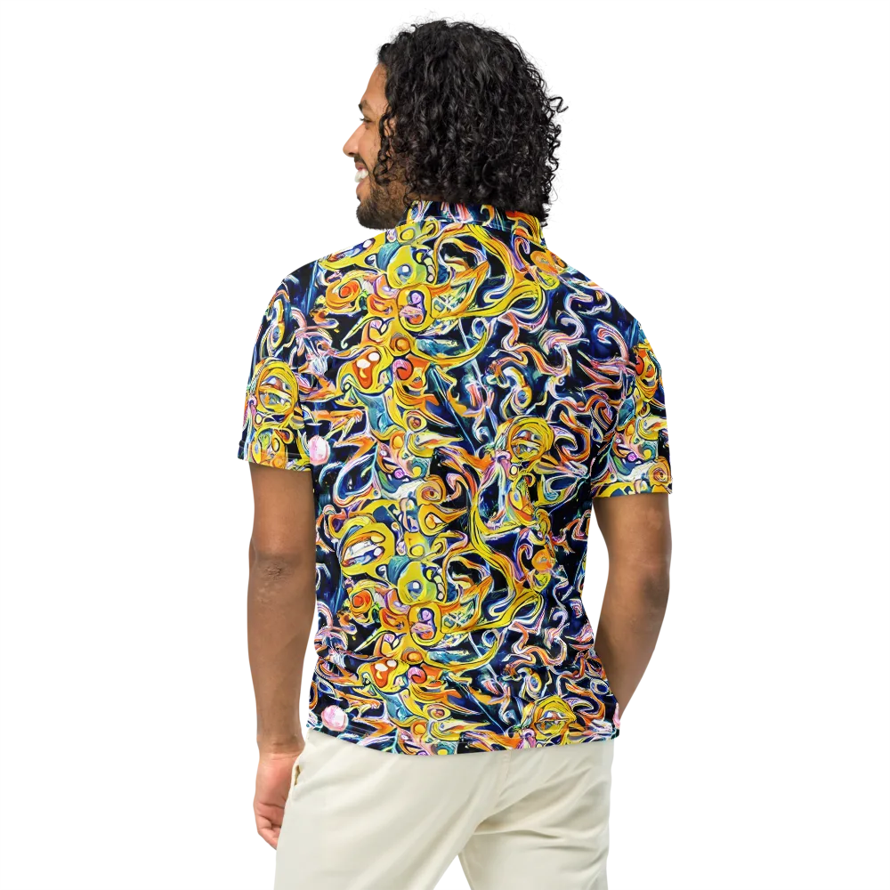 Liquid Sunstorm on Men's Slim Fit Polo Shirt — Back