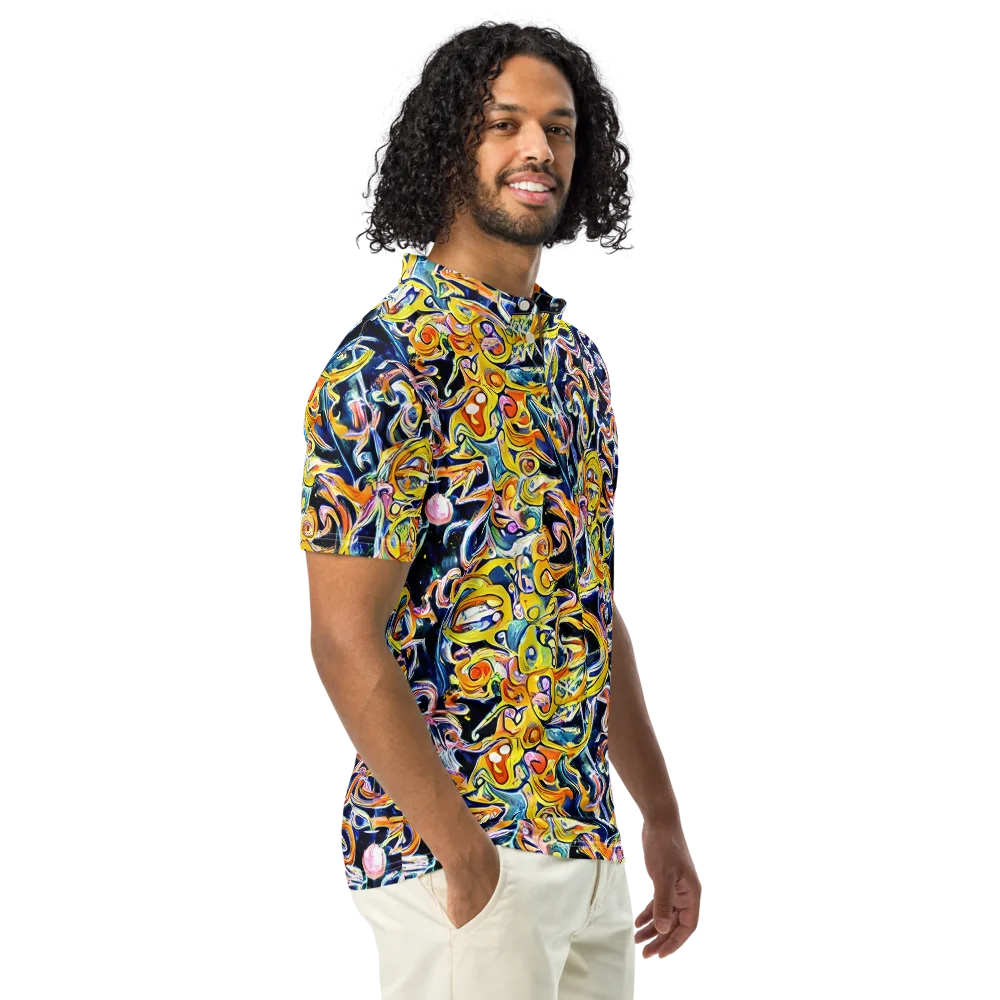 Liquid Sunstorm on Men's Slim Fit Polo Shirt — Right Front