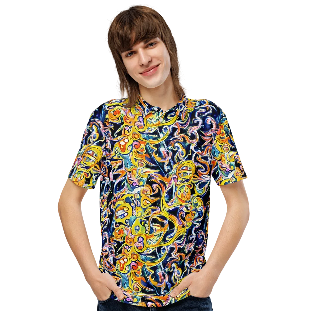 Liquid Sunstorm on Men's Slim Fit Polo Shirt — Front