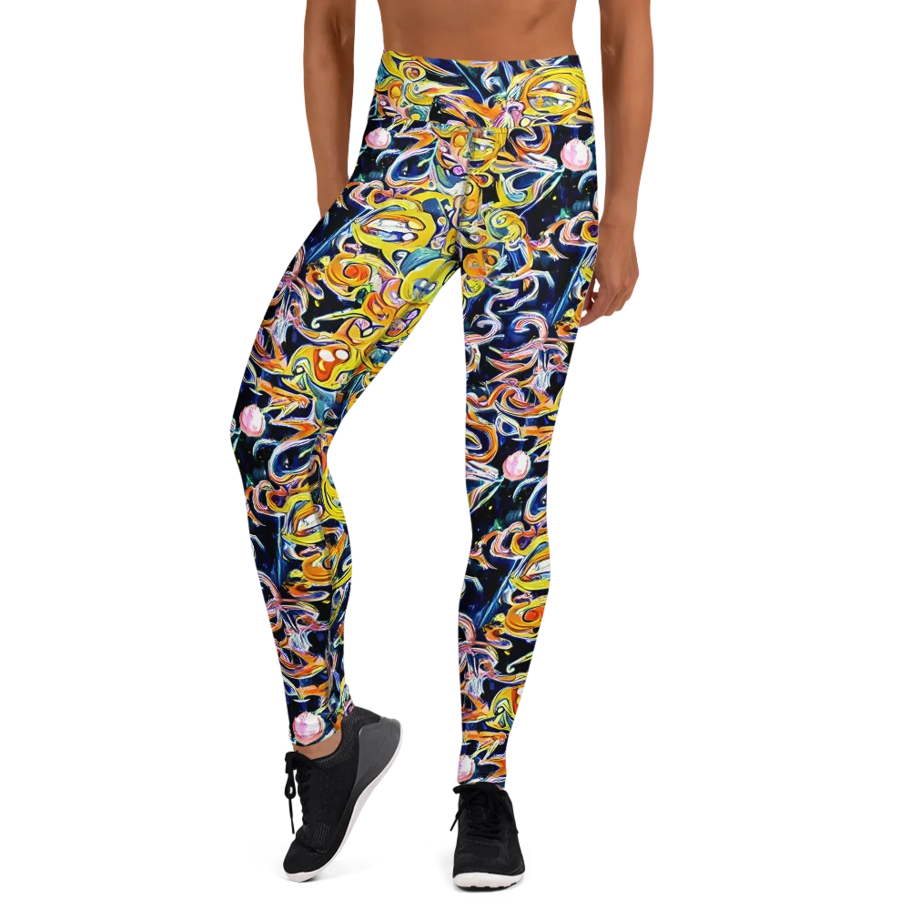 Liquid Sunstorm on Yoga Leggings — Front