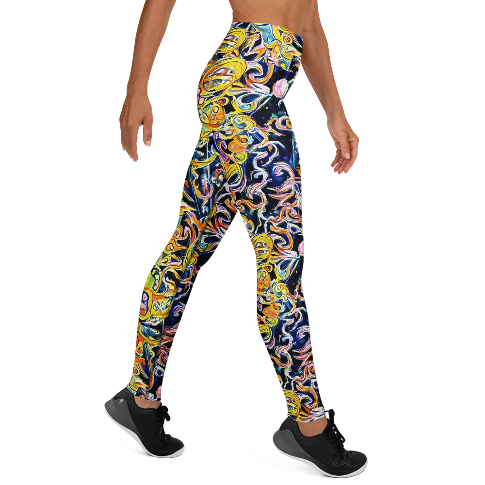 Liquid Sunstorm on Yoga Leggings — Right