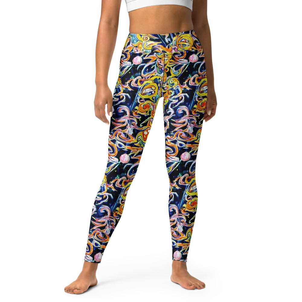 Liquid Sunstorm on Yoga Leggings — Front