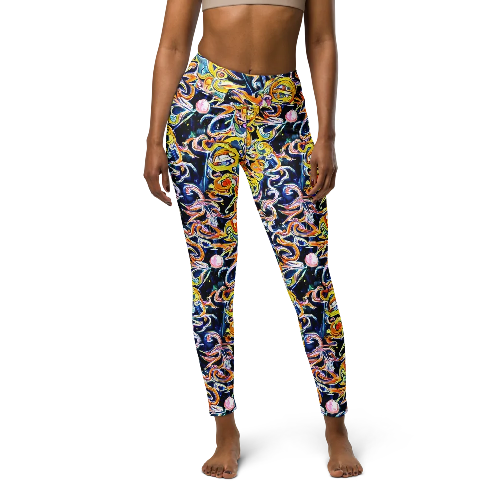 Liquid Sunstorm on Yoga Leggings — Front