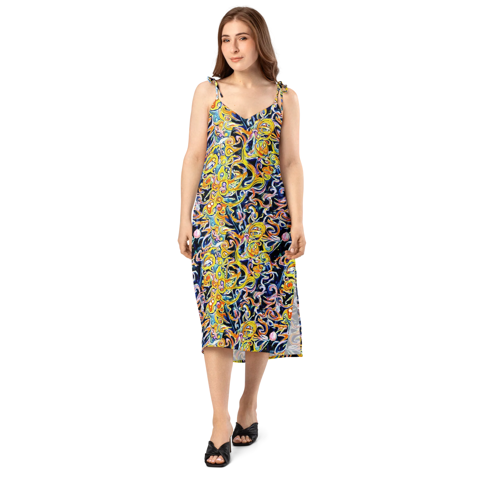 Liquid Sunstorm on Slip Dress — Front