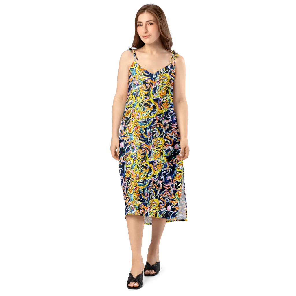 Liquid Sunstorm on Slip Dress — Front