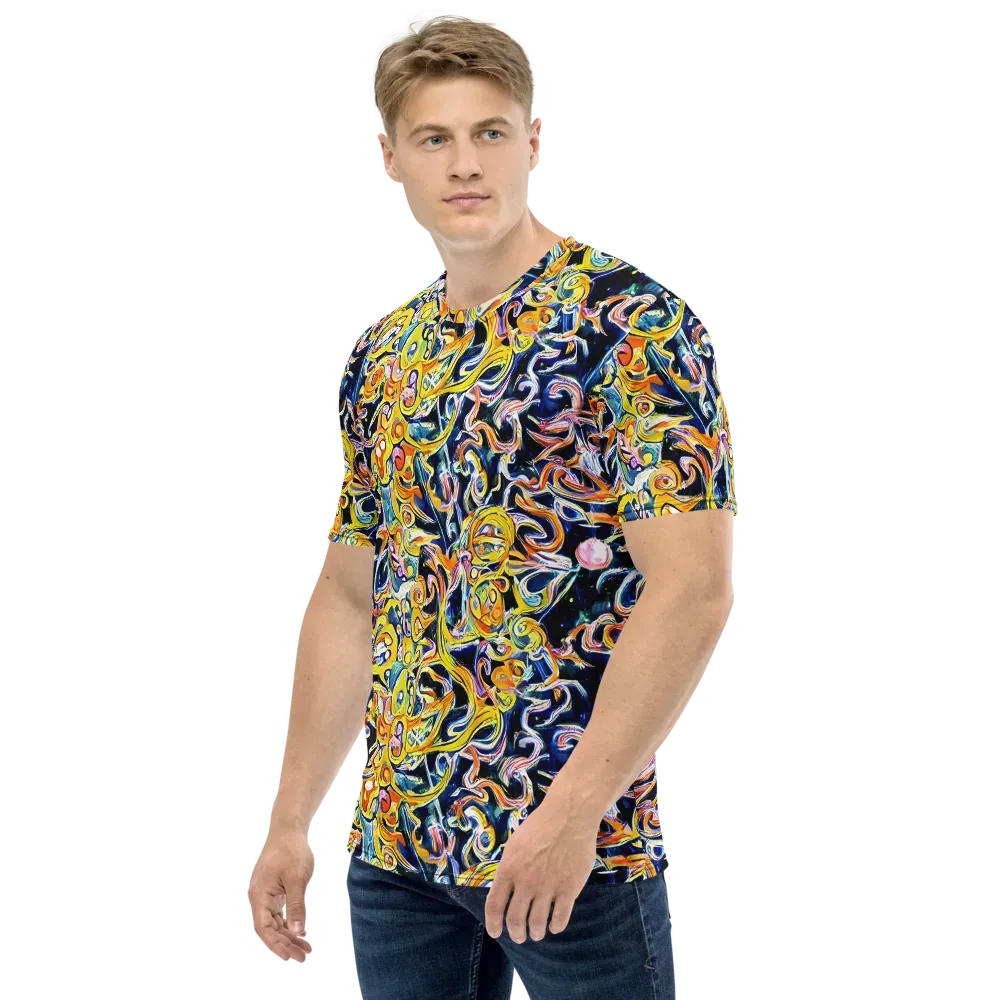 Liquid Sunstorm on Men's Crew Neck T-Shirt — Left