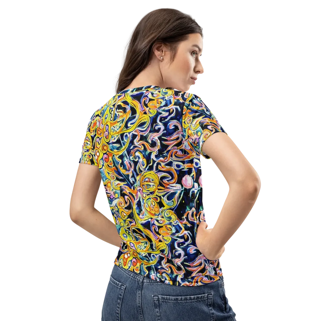 Liquid Sunstorm on Women's Crew Neck T-Shirt — Back