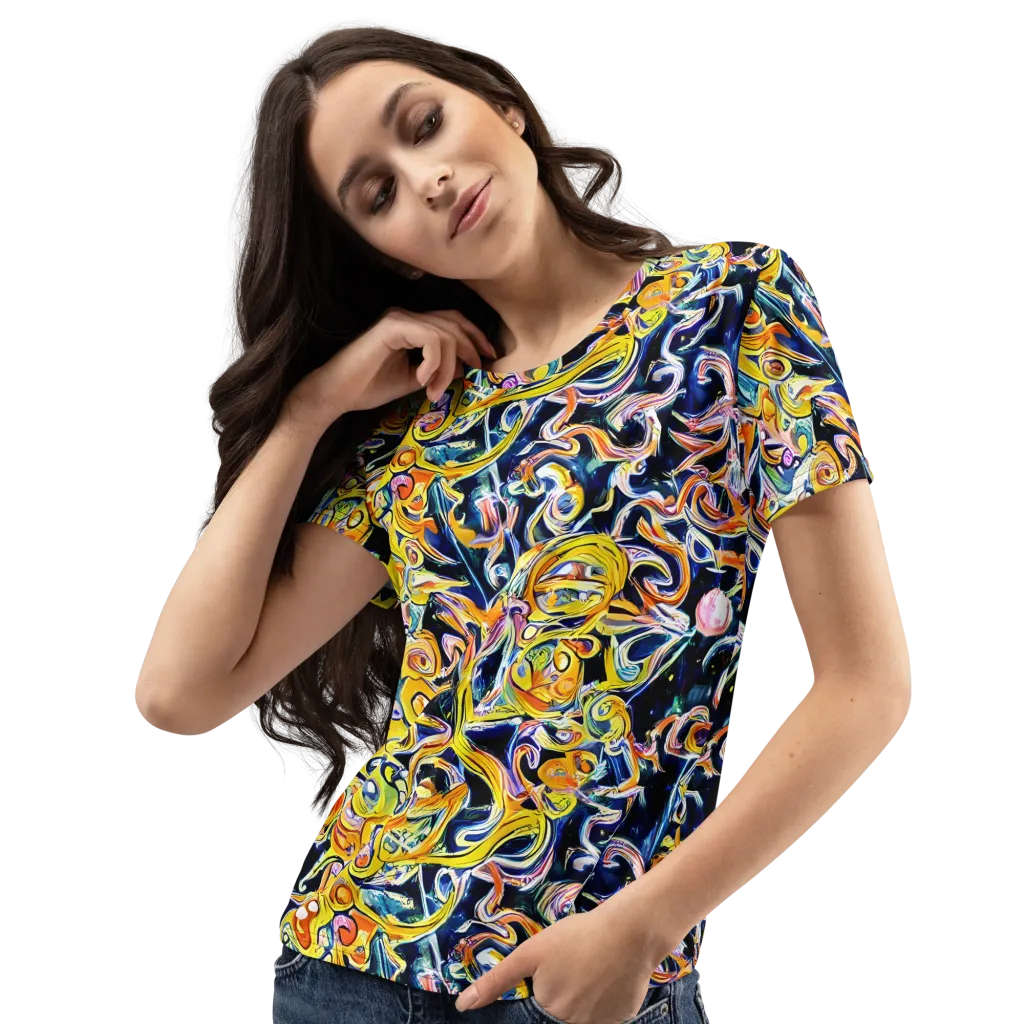 Liquid Sunstorm on Women's Crew Neck T-Shirt — Left Front