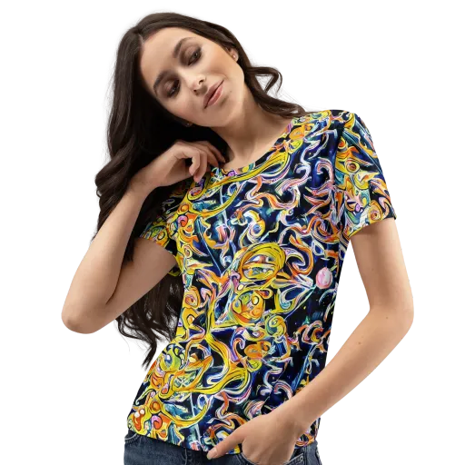 Liquid Sunstorm on a Women's Crew Neck T-Shirt