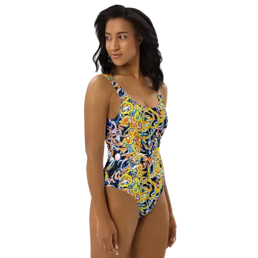 Liquid Sunstorm on a One-Piece Swimsuit