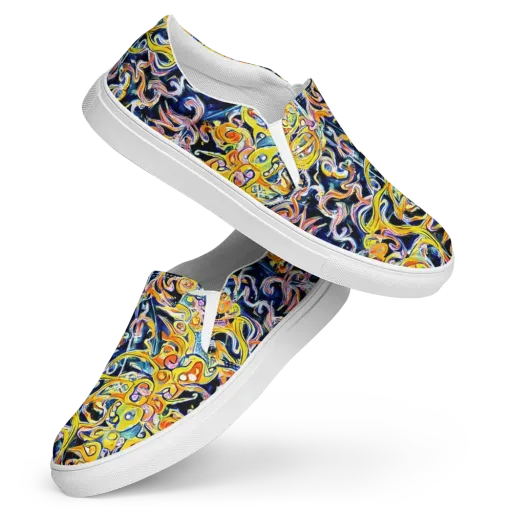 Liquid Sunstorm on a Women's Slip-On Canvas Shoes