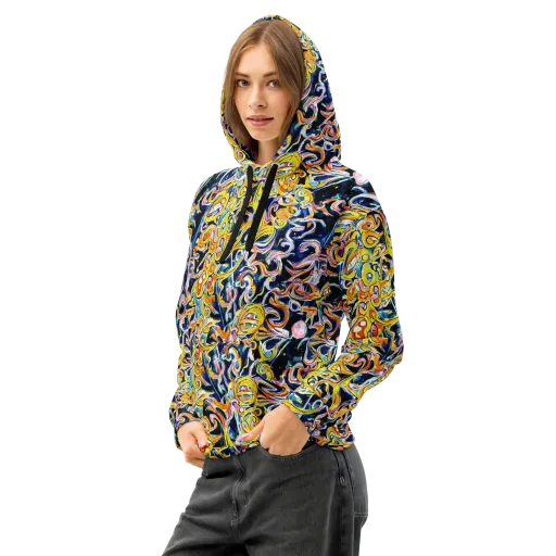 Liquid Sunstorm on a Cotton Hoodie