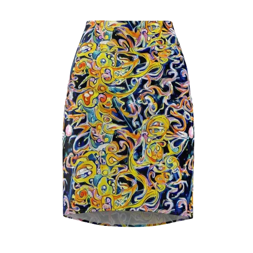 Liquid Sunstorm on a Pencil Skirt
